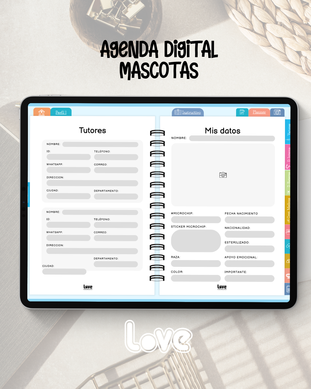 Agenda Digital Mascotas