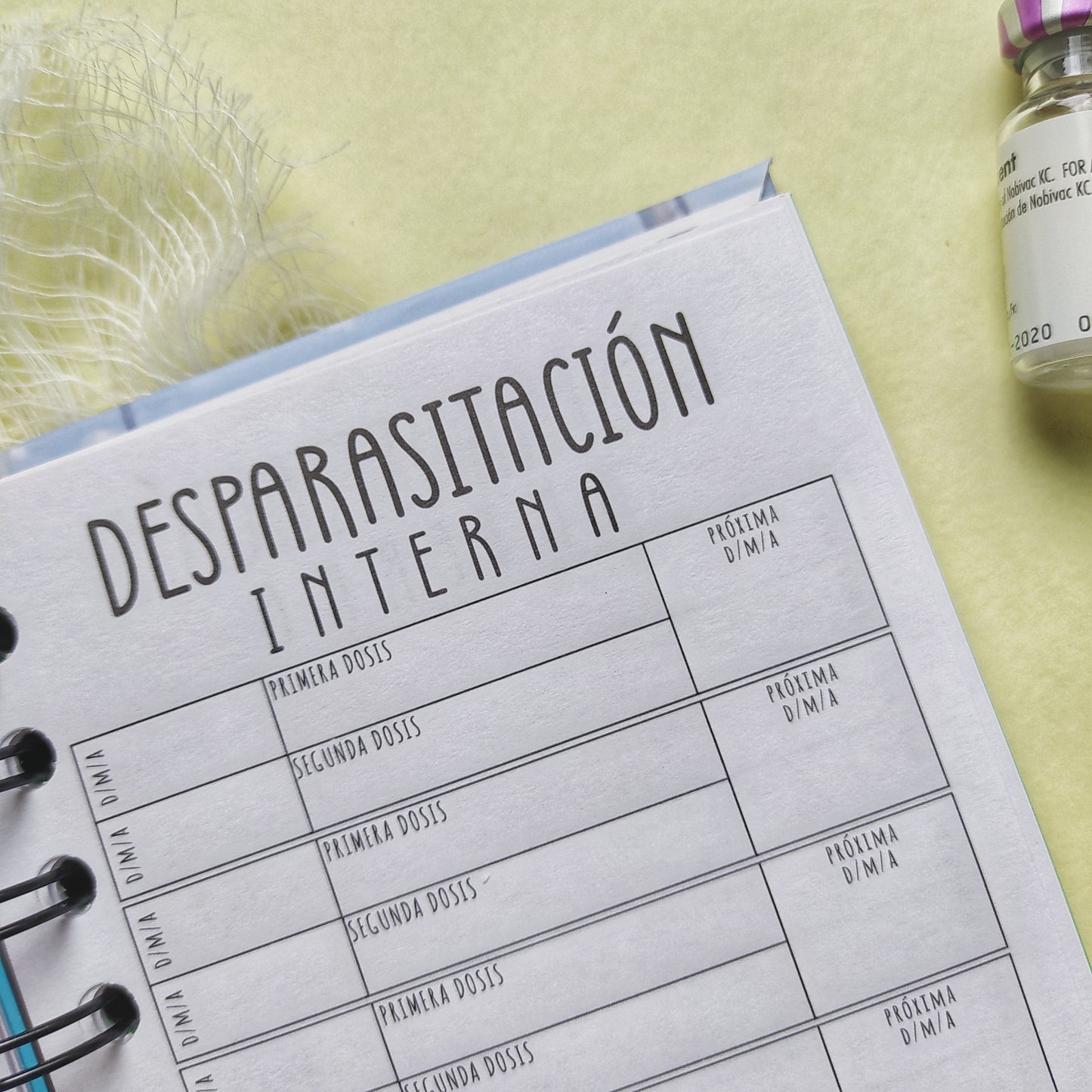 Control Veterinario Personalizado con Caricatura