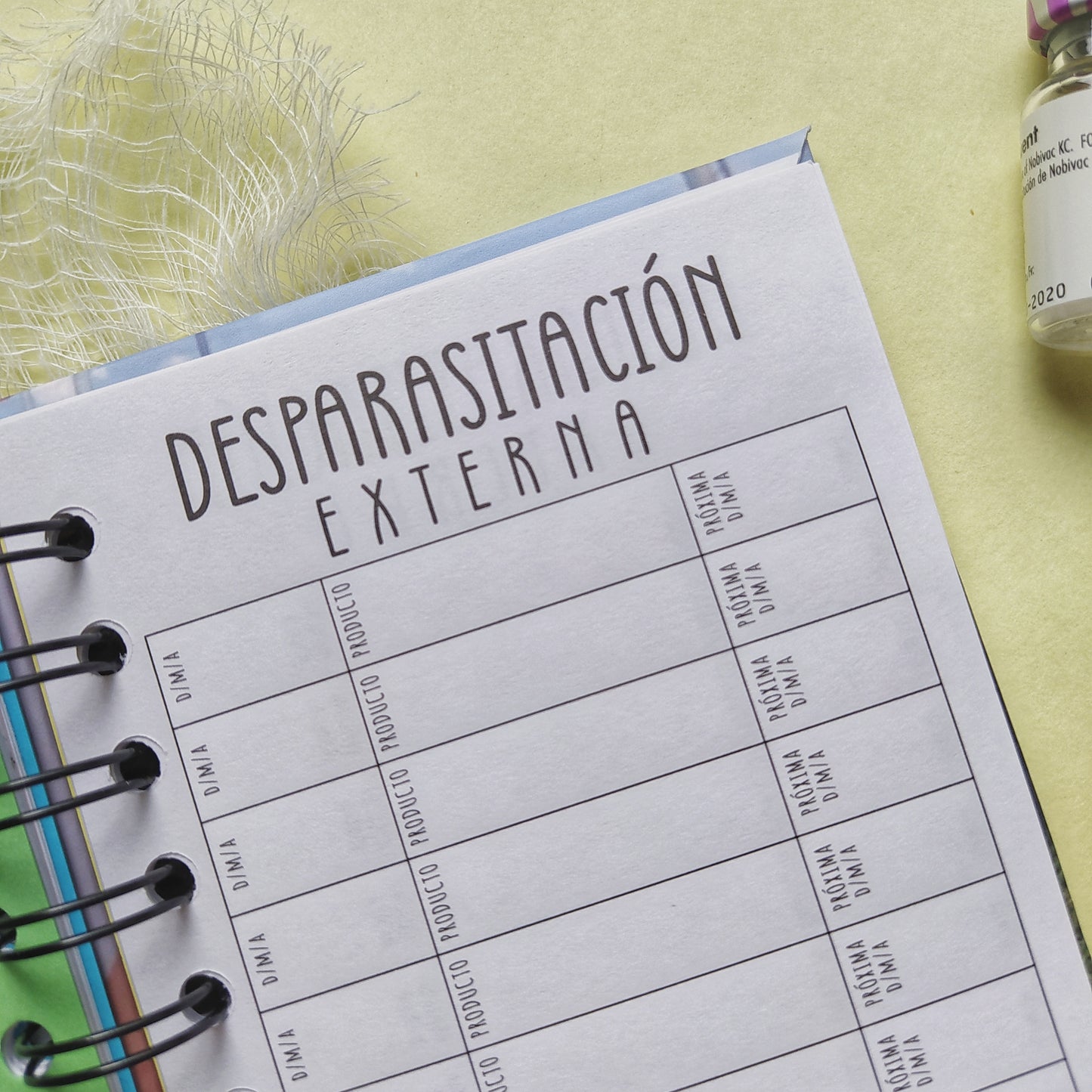 Control Veterinario Personalizado con Caricatura