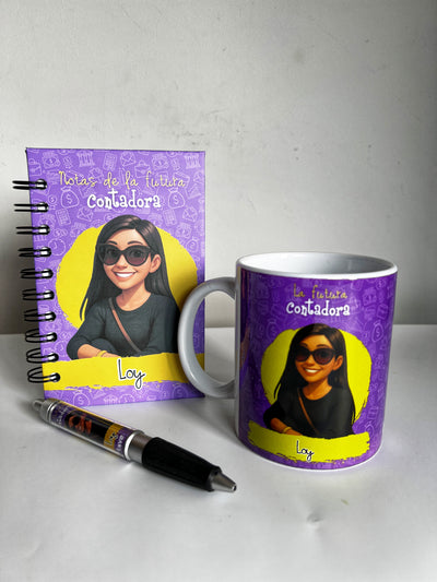 Combo Profesiones - Libreta Mini + Mug + Pad Mouse
