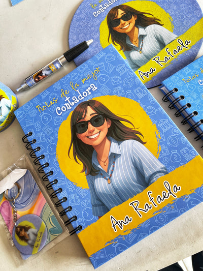 Combo Profesiones - Cuaderno + Mug + Pad Mouse + Llavero