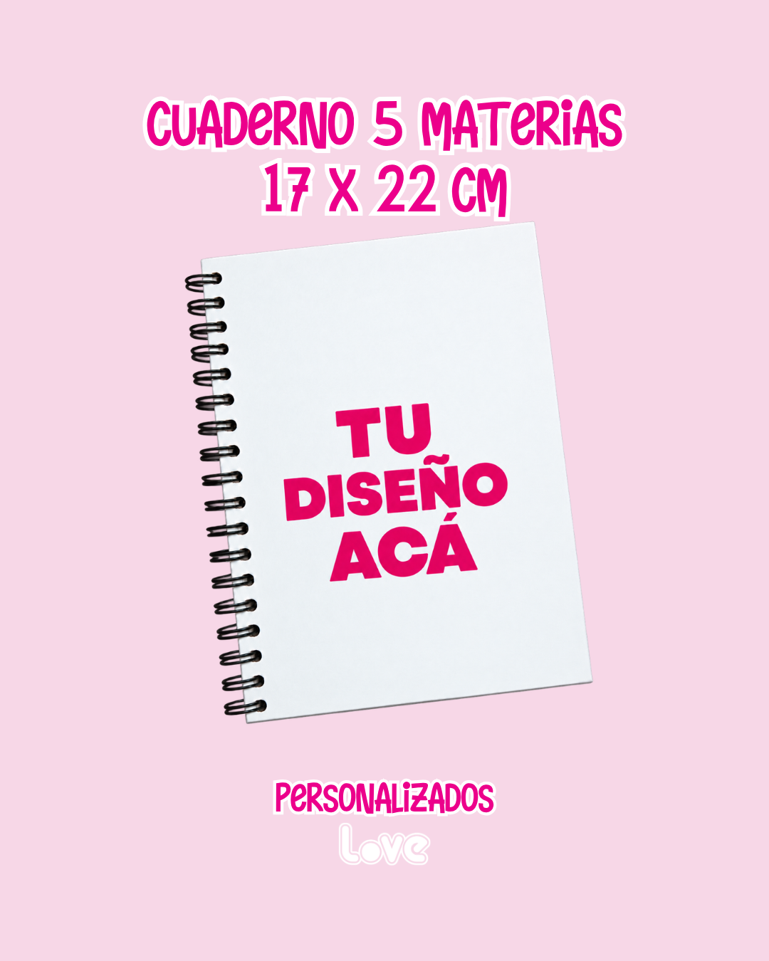 Cuaderno Personalizado 5 Materias