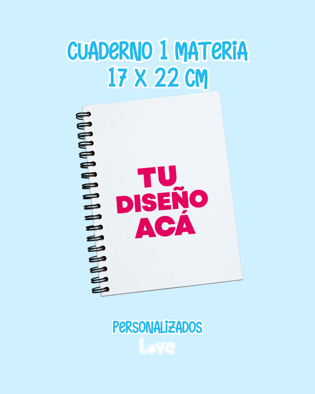 Cuaderno Personalizado 1 Materia